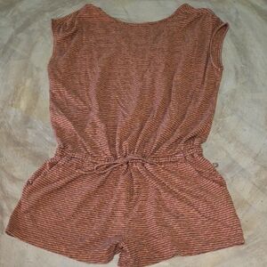 Prana Striped Brown Jumpsuit